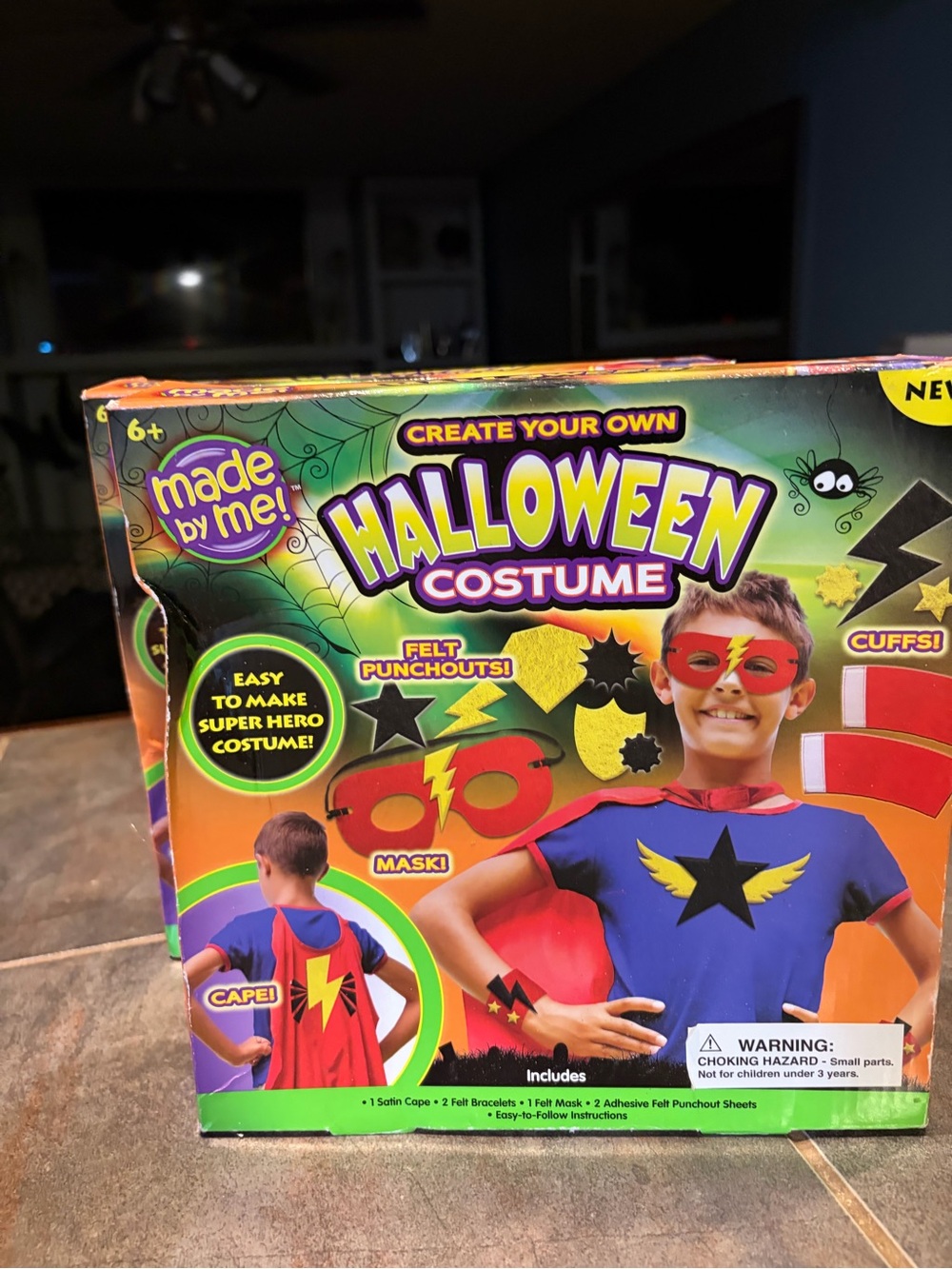 NWT Kids Make Your Own Superhero Halloween Costume Kit- set of 2 !